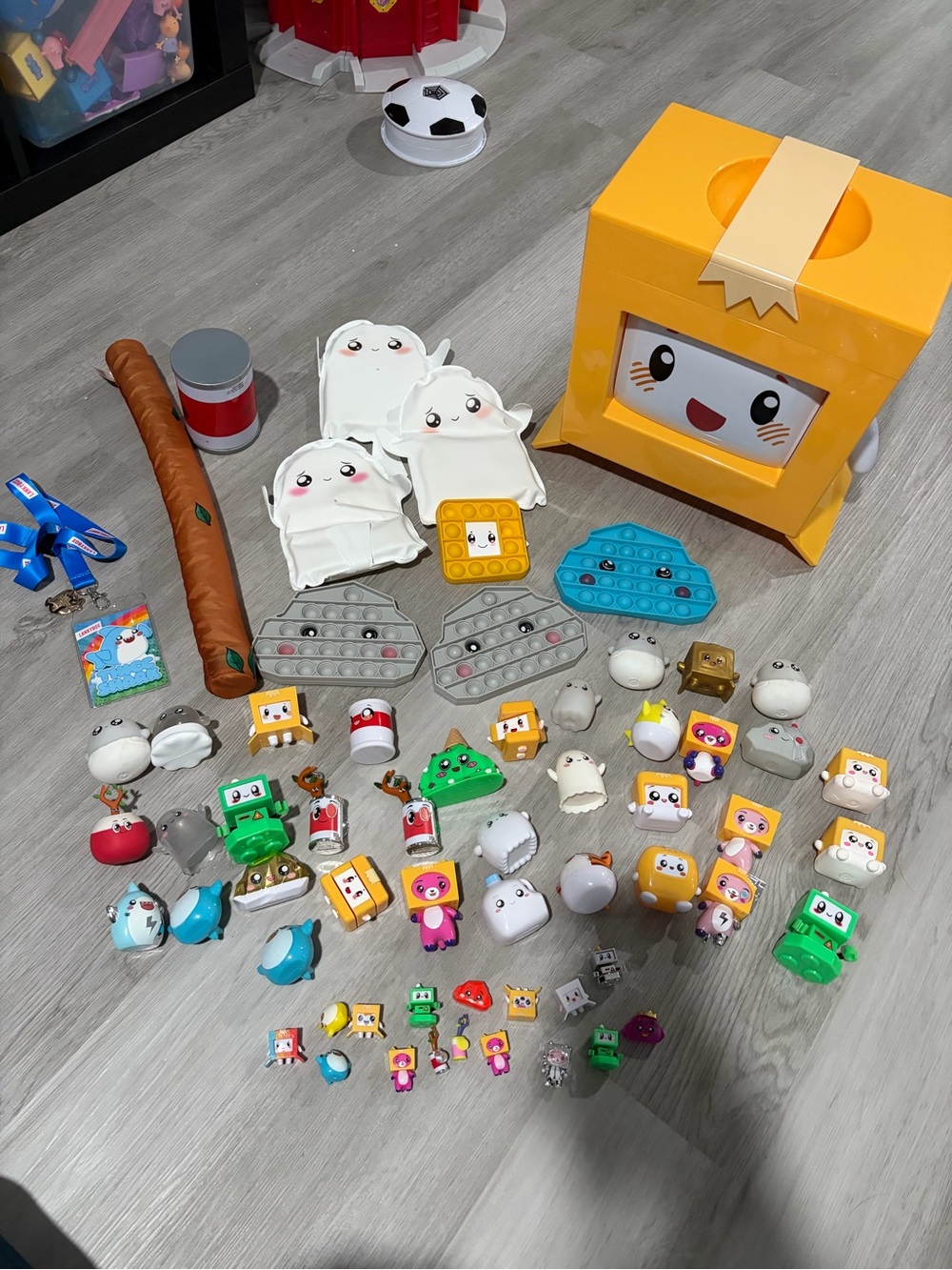 Lot of Lanky box toys, big boxy